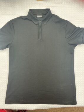 Emporio Armani Men's Black Polo Dress Shirt